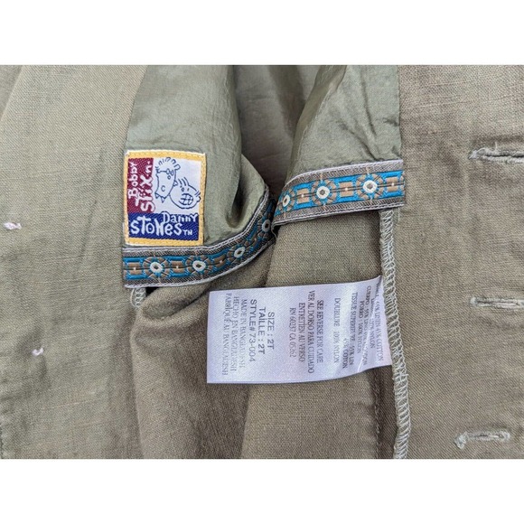 Stix N Stones Toddler Boys Sports Jacket Dress Up Green Linen Cotton 3-Button 2T - Picture 5 of 5